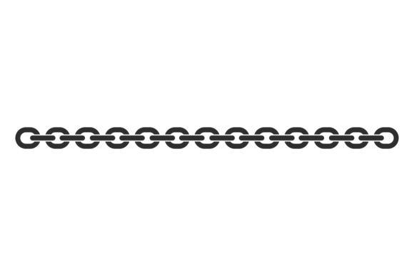 Black Linked Chain Element: Graphics for Modern Branding