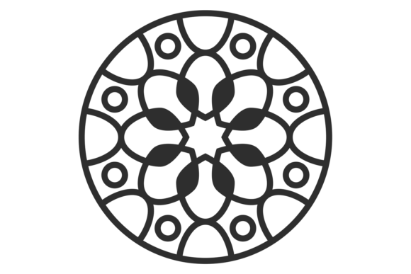 Decorative Korean Round Line Pattern: Graphics & Illustrations