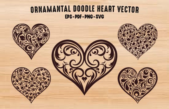 Decorative Love Heart Vector Bundle: Graphics & Illustrations for Digital Sellers