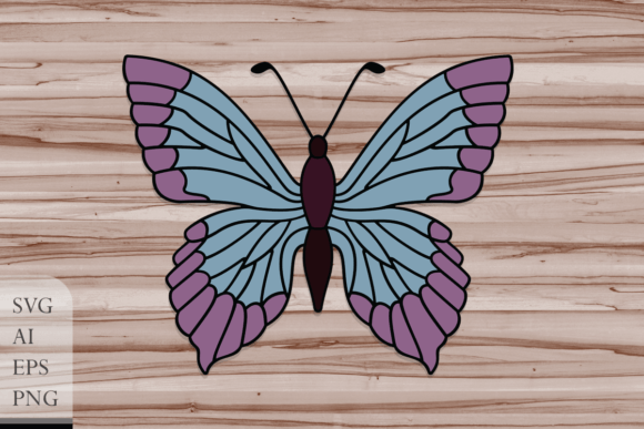 Decorative Stained Glass Butterfly: A Vibrant Graphic for Creative Projects