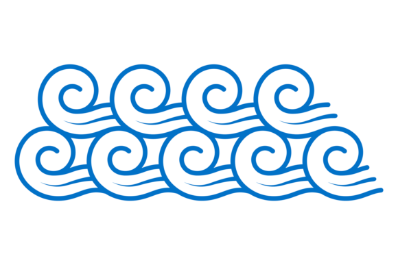 Decorative Waves Ornament: Graphics for Local Business Branding