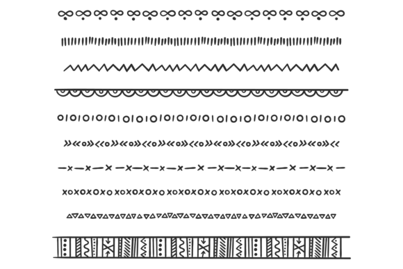 Doodle Ornament Set: Graphics & Illustrations for Editorial Use