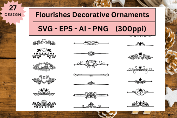 Flourishes Decorative Ornaments Bundle: Graphics & Illustrations for Digital Sellers