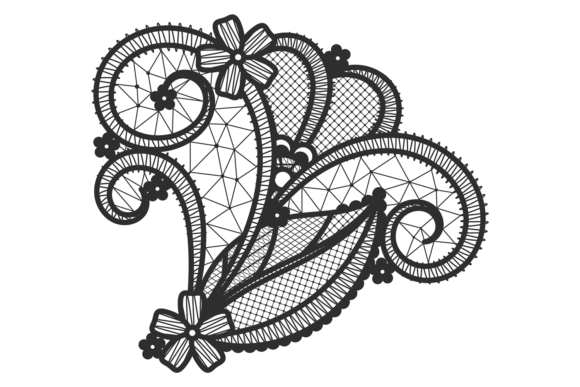 Flower Lace Element: Graphics for Elegant Branding