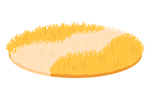 Fluffy Rug Cartoon Icon: Cozy Graphics for Creative Projects