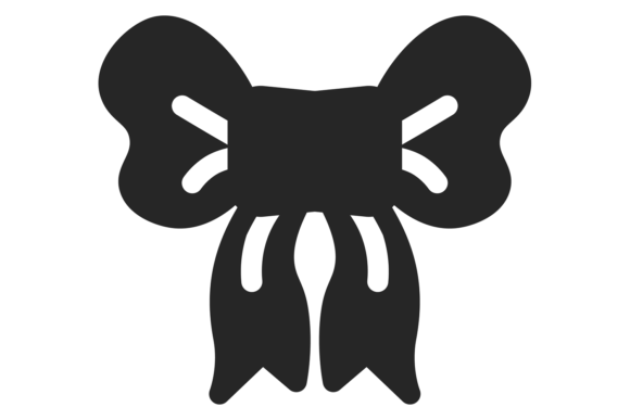 Gift Bow Black Icon Graphics & Illustrations