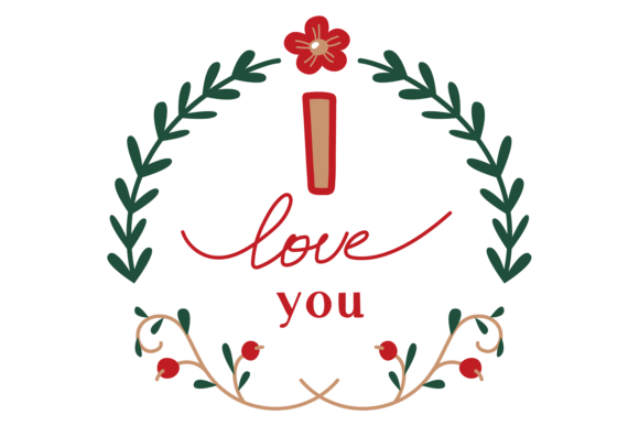I Love You Decorative Element. Romantic