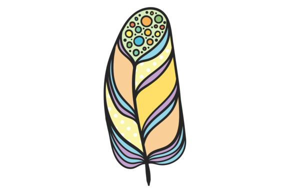 Magic Bird Feather. Decorative Quill Col