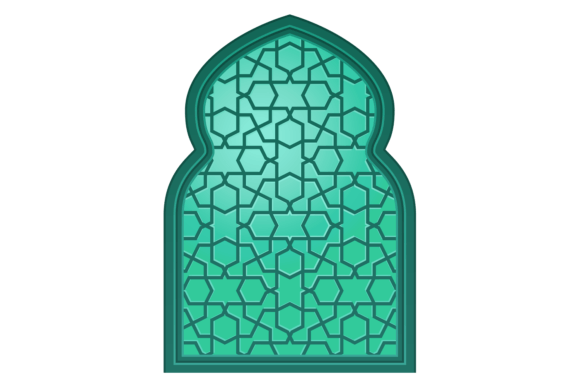 Middle Eastern Decorative Window with Tr Graphics