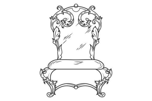 Ornate Vintage Chair. Elegant Decorative