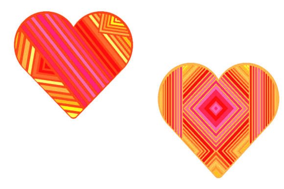 Pink Fire Hearts Decorative Graphics