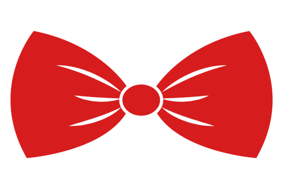 Red Bowtie Icon. Decorative Ribbon. Graphics