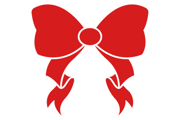 Red Ribbon Bow Icon: Graphics for Editorial Use