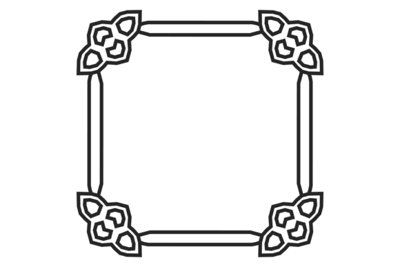 Retro Decorative Frame: Graphics & Illustrations for Editorial Use