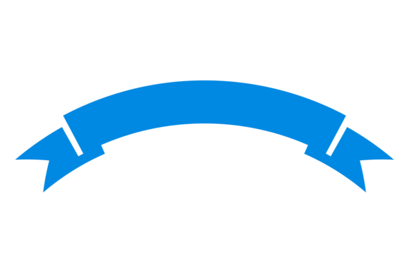 Ribbon Label. Blue Decorative Element. C